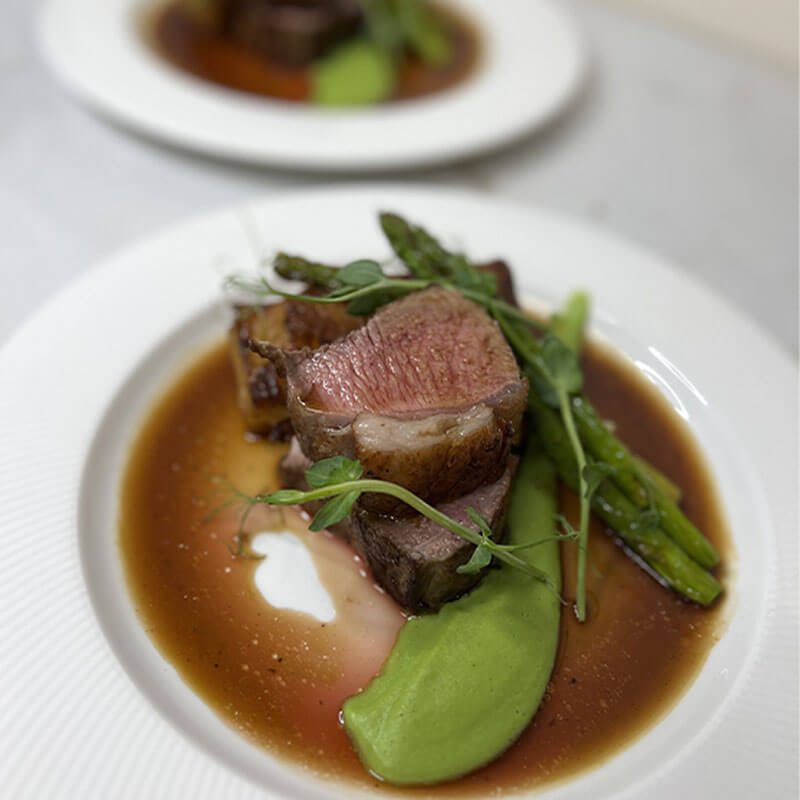 Loin of lakeland lamb and greens