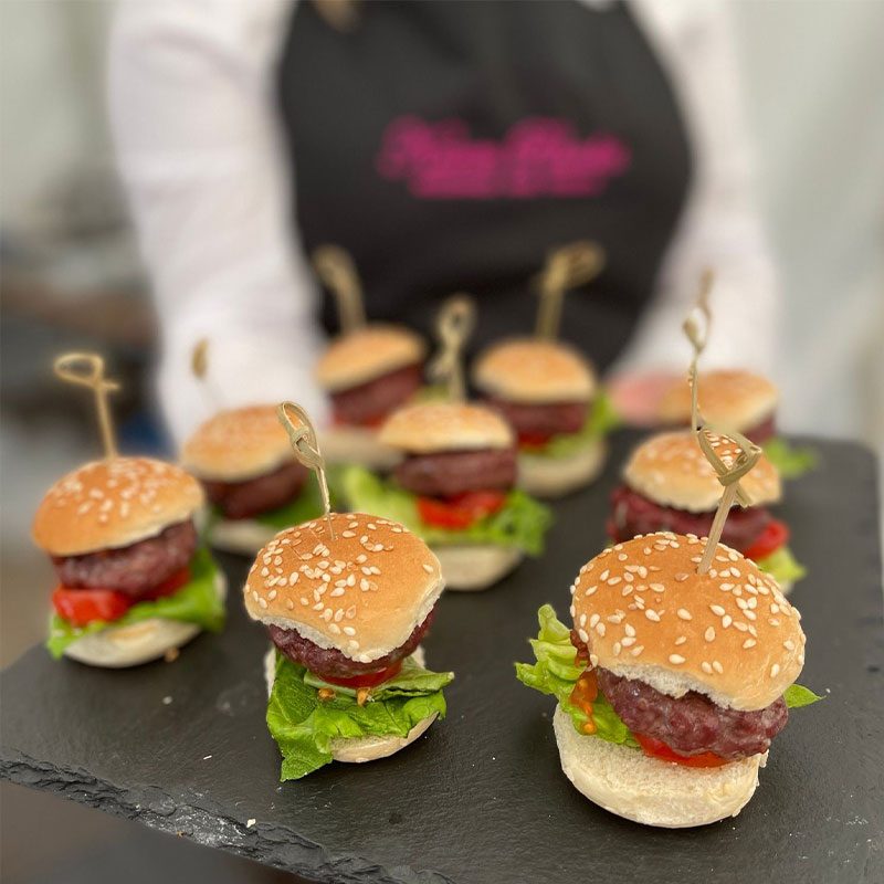 Mini beef burgers